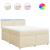 Pat box spring cu saltea, crem, 160x200 cm, material textil GartenMobel Dekor