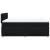 Pat box spring cu saltea, negru, 160x200 cm, textil GartenMobel Dekor