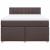 Pat box spring cu saltea, maro închis, 160x200 cm, textil GartenMobel Dekor