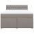 Pat box spring cu saltea, gri taupe, 160x200 cm material textil GartenMobel Dekor