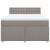 Pat box spring cu saltea, gri taupe, 160x200 cm material textil GartenMobel Dekor