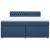 Pat box spring cu saltea, albastru, 180x200 cm, material textil GartenMobel Dekor