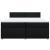 Pat box spring cu saltea, negru, 200x200 cm, textil GartenMobel Dekor