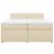 Pat box spring cu saltea, crem, 200x200 cm, textil GartenMobel Dekor
