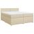 Pat box spring cu saltea, crem, 200x200 cm, textil GartenMobel Dekor
