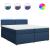 Pat box spring cu saltea, albastru, 200x200 cm, textil GartenMobel Dekor