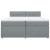 Pat box spring cu saltea, gri deschis, 200x200 cm, textil GartenMobel Dekor