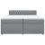 Pat box spring cu saltea, gri deschis, 200x200 cm, textil GartenMobel Dekor