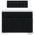 Pat box spring cu saltea, negru, 80x200 cm, textil GartenMobel Dekor