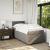 Pat box spring cu saltea, gri taupe, 80x200 cm, textil GartenMobel Dekor