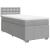 Pat box spring cu saltea, gri deschis, 90x190 cm, textil GartenMobel Dekor