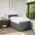 Pat box spring cu saltea, gri închis, 90x190 cm, textil GartenMobel Dekor
