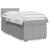 Pat box spring cu saltea, gri deschis, 90x200 cm, textil GartenMobel Dekor