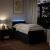 Pat box spring cu saltea, negru, 90x200 cm, textil GartenMobel Dekor