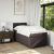 Pat box spring cu saltea, maro închis, 90x200 cm, textil GartenMobel Dekor