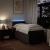 Pat box spring cu saltea, maro închis, 90x200 cm, textil GartenMobel Dekor