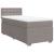 Pat box spring cu saltea, gri taupe, 90x200 cm, textil GartenMobel Dekor