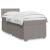 Pat box spring cu saltea, gri taupe, 90x200 cm, textil GartenMobel Dekor