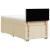 Pat box spring cu saltea, crem, 90x200 cm, textil GartenMobel Dekor