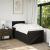 Pat box spring cu saltea, negru, 100x200 cm, textil GartenMobel Dekor