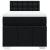 Pat box spring cu saltea, negru, 100x200 cm, textil GartenMobel Dekor