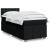 Pat box spring cu saltea, negru, 100x200 cm, textil GartenMobel Dekor