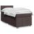 Pat box spring cu saltea, maro închis, 100x200 cm, textil GartenMobel Dekor