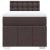 Pat box spring cu saltea, maro închis, 100x200 cm, textil GartenMobel Dekor