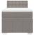 Pat box spring cu saltea, gri taupe, 100x200 cm, textil GartenMobel Dekor