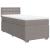 Pat box spring cu saltea, gri taupe, 100x200 cm, textil GartenMobel Dekor