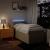 Pat box spring cu saltea, crem, 100x200 cm, textil GartenMobel Dekor