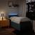 Pat box spring cu saltea, albastru, 100x200 cm, textil GartenMobel Dekor