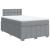 Pat box spring cu saltea, gri deschis, 120x190 cm, textil GartenMobel Dekor