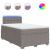 Pat box spring cu saltea, taupe, 120x190 cm material textil GartenMobel Dekor