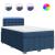 Pat box spring cu saltea, albastru, 120x190 cm, material textil GartenMobel Dekor