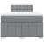 Pat continental cu saltea, gri deschis, 120x200 cm, textil GartenMobel Dekor