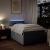 Pat continental cu saltea, gri deschis, 120x200 cm, textil GartenMobel Dekor