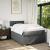 Pat box spring cu saltea, gri închis, 120x200 cm, textil GartenMobel Dekor