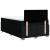 Pat box spring cu saltea, negru, 120x200 cm, textil GartenMobel Dekor