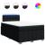 Pat box spring cu saltea, negru, 120x200 cm, textil GartenMobel Dekor
