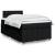 Pat box spring cu saltea, negru, 120x200 cm, textil GartenMobel Dekor