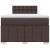 Pat box spring cu saltea, maro închis, 120x200 cm, textil GartenMobel Dekor