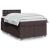 Pat box spring cu saltea, maro închis, 120x200 cm, textil GartenMobel Dekor