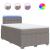 Pat box spring cu saltea, gri taupe, 120x200 cm, textil GartenMobel Dekor