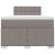 Pat box spring cu saltea, gri taupe, 120x200 cm, textil GartenMobel Dekor