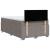 Pat box spring cu saltea, gri taupe, 120x200 cm, textil GartenMobel Dekor