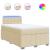 Pat box spring cu saltea, crem, 120x200 cm, textil GartenMobel Dekor