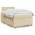 Pat box spring cu saltea, crem, 120x200 cm, textil GartenMobel Dekor
