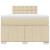Pat box spring cu saltea, crem, 120x200 cm, textil GartenMobel Dekor
