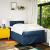Pat box spring cu saltea, albastru, 120x200 cm, textil GartenMobel Dekor